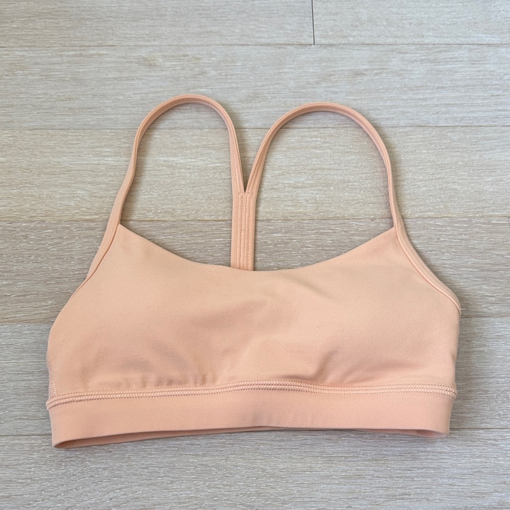 Lululemon Creamsicle Flow Y Nulu Bra Size 2